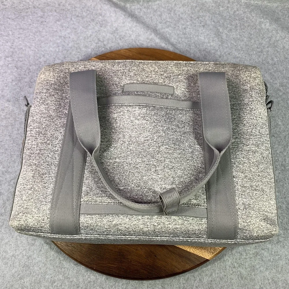Dagne Dover Laptop Tote‎ Bag Womens Gray Neoprene Work Shoulder Crossbody Pocket